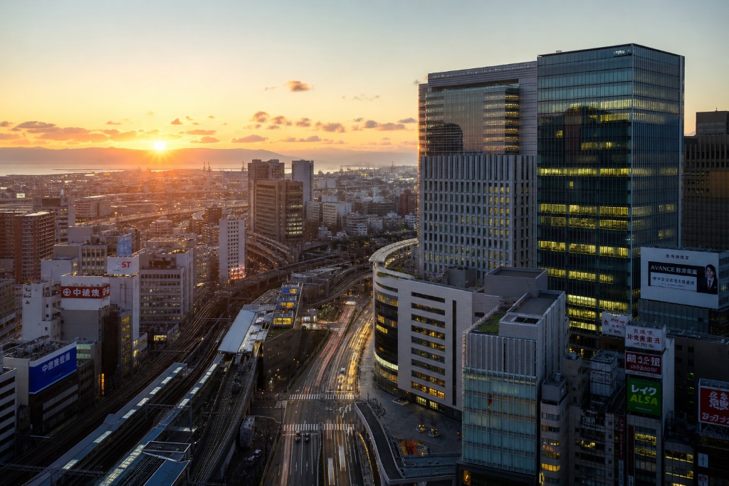 大阪の夕景